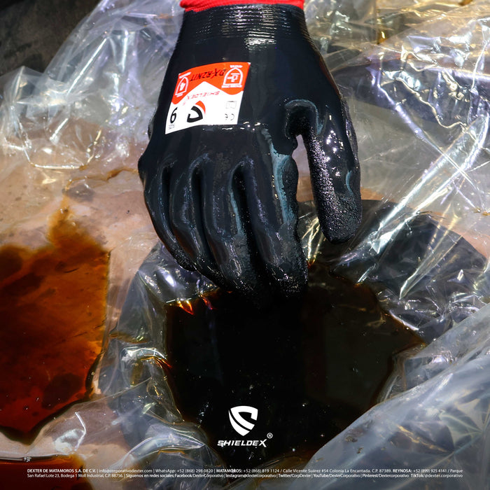 Guante DX-R2NIT Tejido con Doble Recubierto de Nitrilo