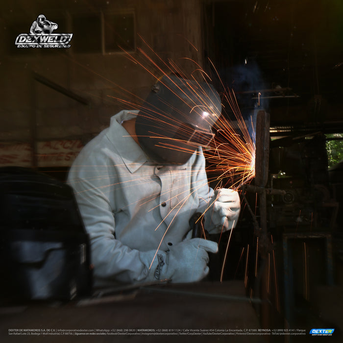 Guante DW-7270G/K de Carnaza Gris con Forro de Algodón