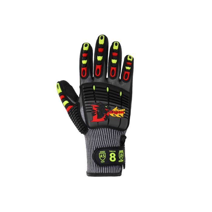 Guante CRA5-DNAI Resistente al Corte con Doble Recubrimiento de Nitrilo