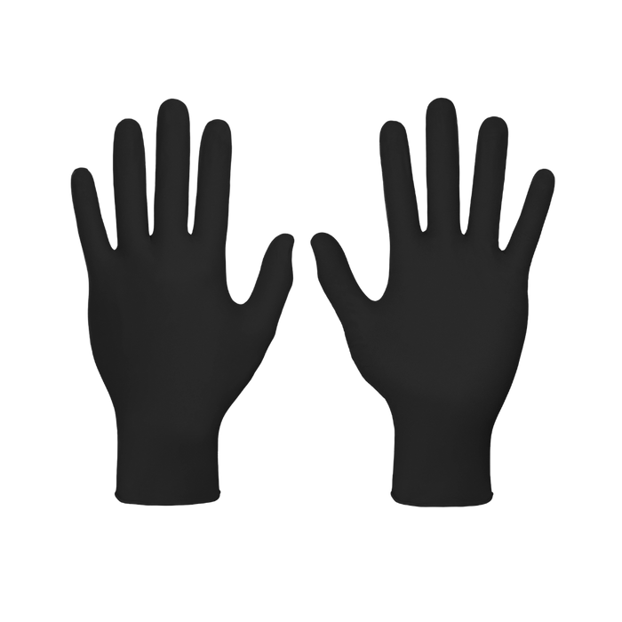 Guante Desechable N2006PF Negro de Nitrilo Sin Polvo