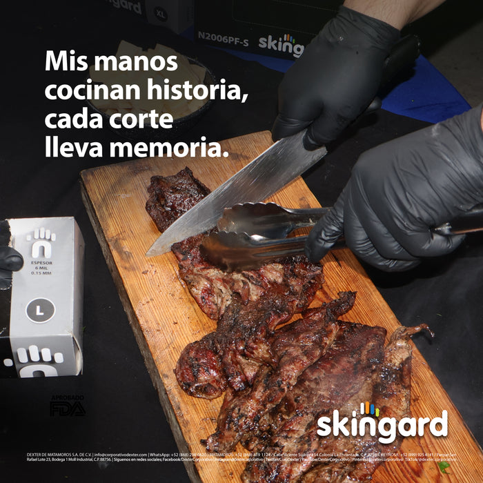 Guante Desechable N2006PF Negro de Nitrilo Sin Polvo